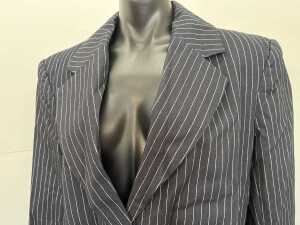 Maku Santorini Blazer in Navy Painted Strip, size 8 - 2