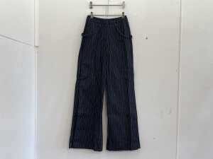 Maku Santorini Trouser in Navy Painted Stripe, size 6