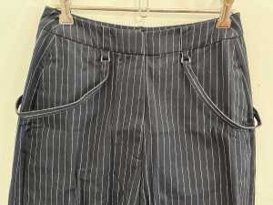 Maku Santorini Trouser in Navy Painted Stripe, size 6 - 2