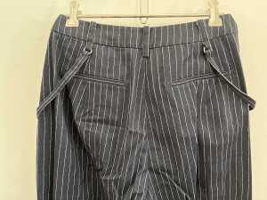 Maku Santorini Trouser in Navy Painted Stripe, size 6 - 4