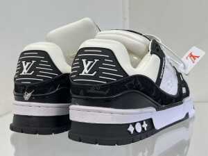 Designer style sneakers in black and white, size 6 - 4