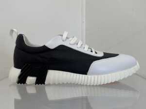 Designer style sneakers in white, black and orange, size EU 44 - 2