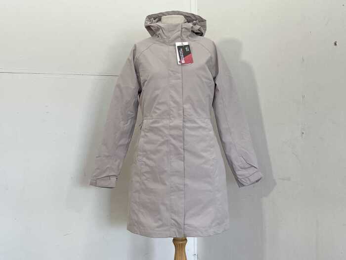 Mountain Warehouse Alaskan Women's 3-in-1 Long Waterproof Jacket in Light Beige, size US 4