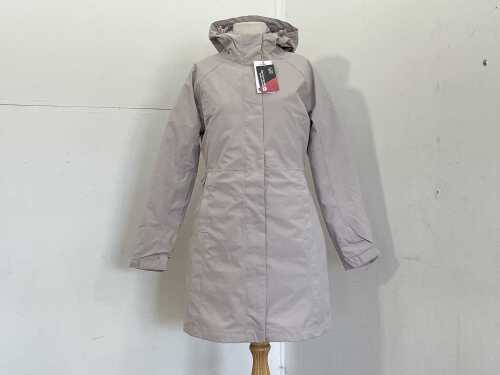 Mountain Warehouse Alaskan Women's 3-in-1 Long Waterproof Jacket in Light Beige, size US 4
