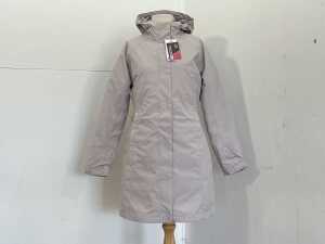 Mountain Warehouse Alaskan Women's 3-in-1 Long Waterproof Jacket in Light Beige, size US 4