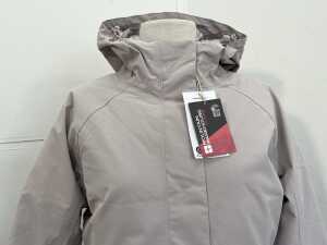 Mountain Warehouse Alaskan Women's 3-in-1 Long Waterproof Jacket in Light Beige, size US 4 - 2