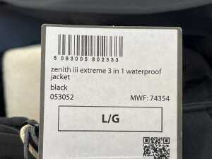 Mountain Warehouse Zenith III Extreme Men's 3-in-1 Waterproof Jacket in Black, size L - 6