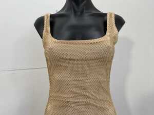 Almond Muse Isabella dress in gold, size S - 2