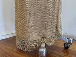 Almond Muse Isabella dress in gold, size S - 3