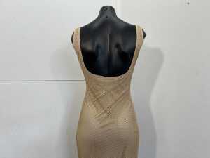 Almond Muse Isabella dress in gold, size S - 4