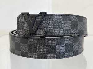 Designer style belt in black and grey - 2