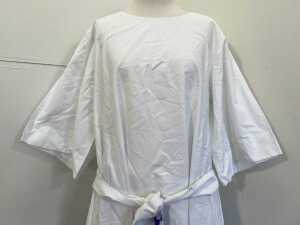 Binny POINT BREAK dress in white and blue, size 14 - 2