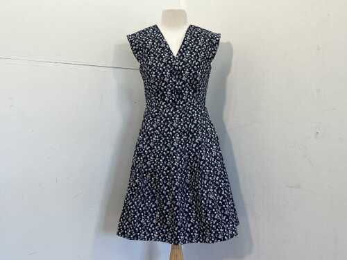 Review Mariner Dress in Ink and Ivory, size 8
