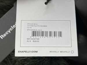 Ena Pelly Daphne Faux Fur Bomber in Olive, size AU 8 - 5