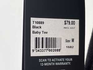 Nobody Denim Baby Tee in black, size M - 4