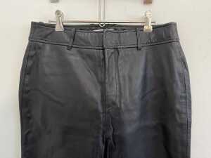 Sofia Irina Leather Pants in Black, size 12 - 2