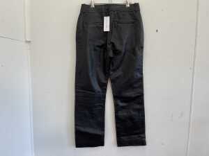 Sofia Irina Leather Pants in Black, size 12 - 4