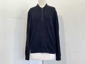 Saba Angus Men's Quarter Zip in Black, size S