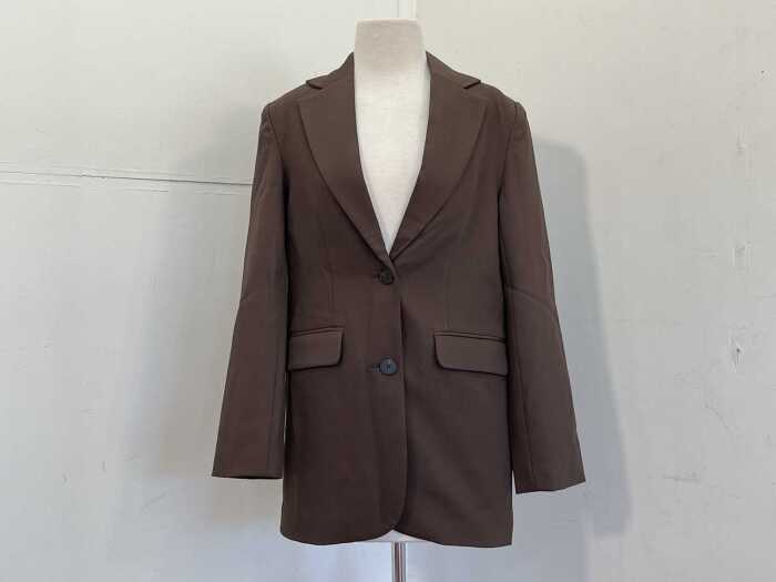 Atmos&Here Lina Oversized Blazer in Chocolate, size 6