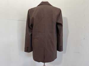 Atmos&Here Lina Oversized Blazer in Chocolate, size 6 - 4