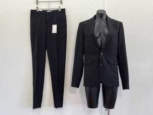 yd. Goodfella Skinny Suit Jacket size 36 & Dress Pant size 30, in black