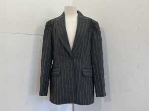 Cue Pinstripe Hourglass Blazer, size 14