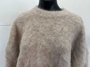 Dissh Salma Tuck Sleeve Jumper in Oat, size L - 2