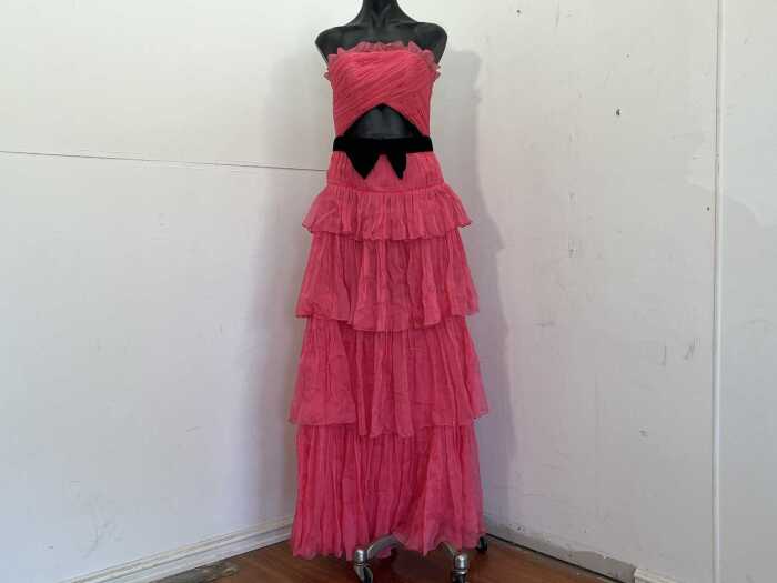 A&yuml;a dress in pink and black, size unknown, likely XS