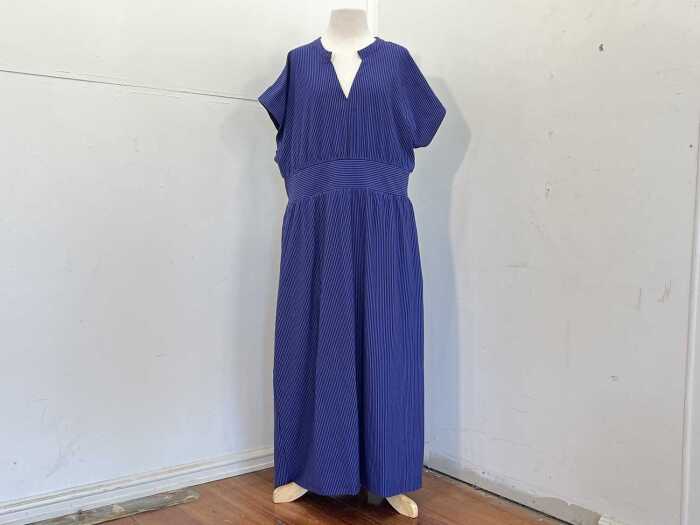 Elk Evve Dress in Chocolate and Cobalt, size 18