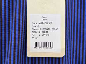 Elk Evve Dress in Chocolate and Cobalt, size 18 - 5