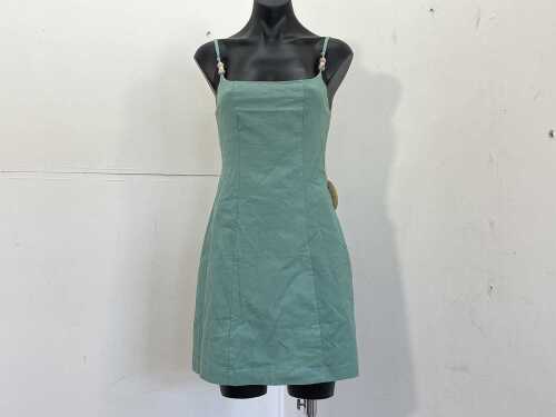 Azzurielle Farrow Strappy Mini Dress in Mint, size 8