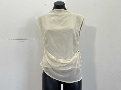One Mile Kendal Top in Pale Yellow, size S