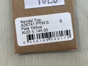 One Mile Kendal Top in Pale Yellow, size S - 5