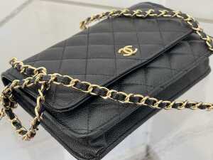 Designer style purse in black - 4