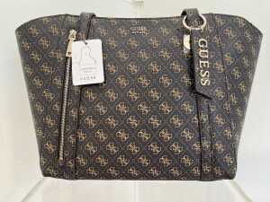 Guess Brown Logo Naya Tote Bag and Mini Pouch - 2