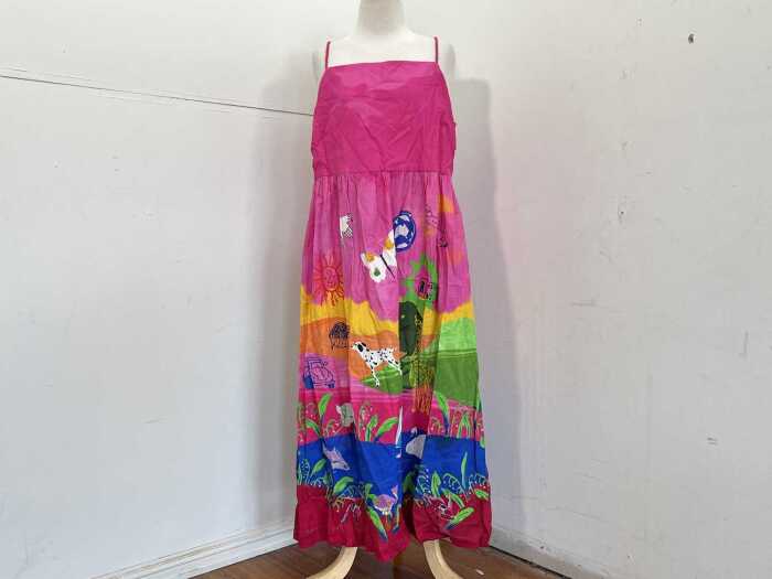 Gorman Pen Pals Placement Long Dress in Print, size 14