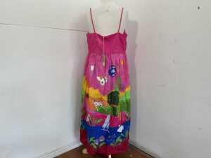Gorman Pen Pals Placement Long Dress in Print, size 14 - 4