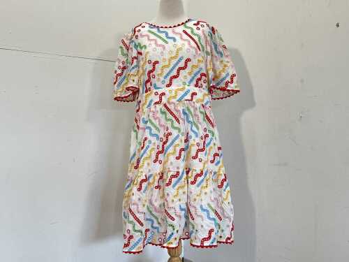Gorman Dizzy Dangler Anglaise Dress in Multi, size 14