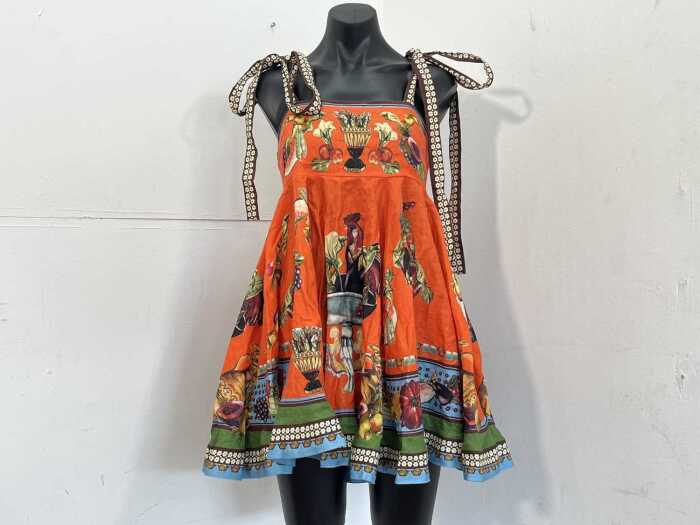 Alemais Rocco Sundress Mini in Orange, size 12