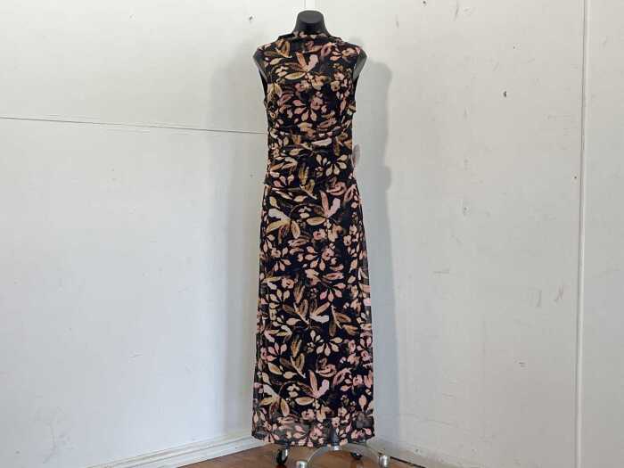 Pilgrim Hayman Gathered Maxi Dress in Print, size 12