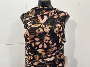 Pilgrim Hayman Gathered Maxi Dress in Print, size 12 - 2