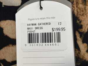 Pilgrim Hayman Gathered Maxi Dress in Print, size 12 - 5
