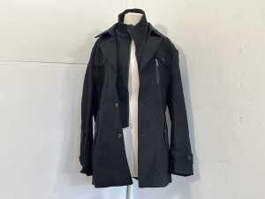 Wool coat in black, size XL