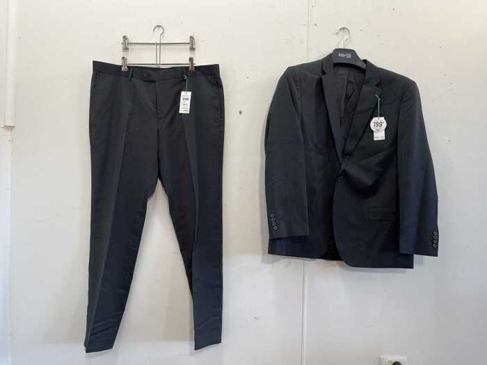 Axl + Co Diamond Classic jacket and pants suit in smoke