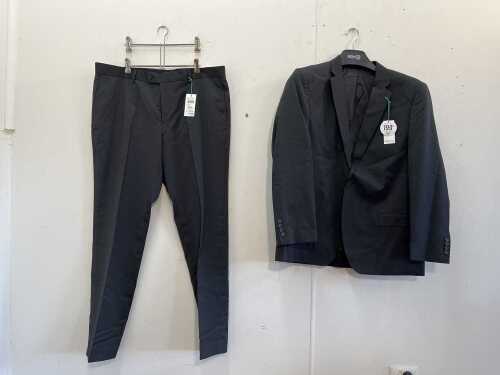 Axl + Co Diamond Classic jacket and pants suit in smoke