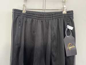 Designer style track pants in black, size M - 2