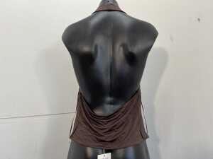Henne Teevan Cowl Neck Top in Chocolate, size 10 - 4