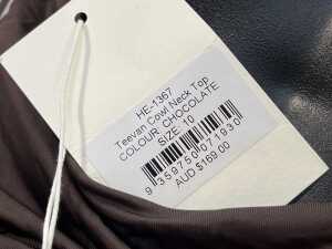 Henne Teevan Cowl Neck Top in Chocolate, size 10 - 5