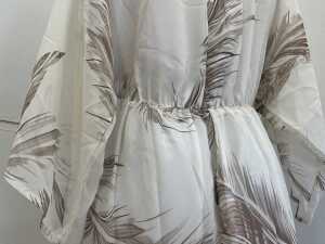 Modesees Dolman Sleeve Maxi Dress in Ivory & Taupe, size L - 5