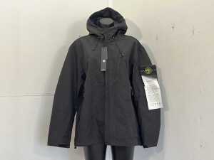 Designer style Hooded Jacket in Black. size 2XL